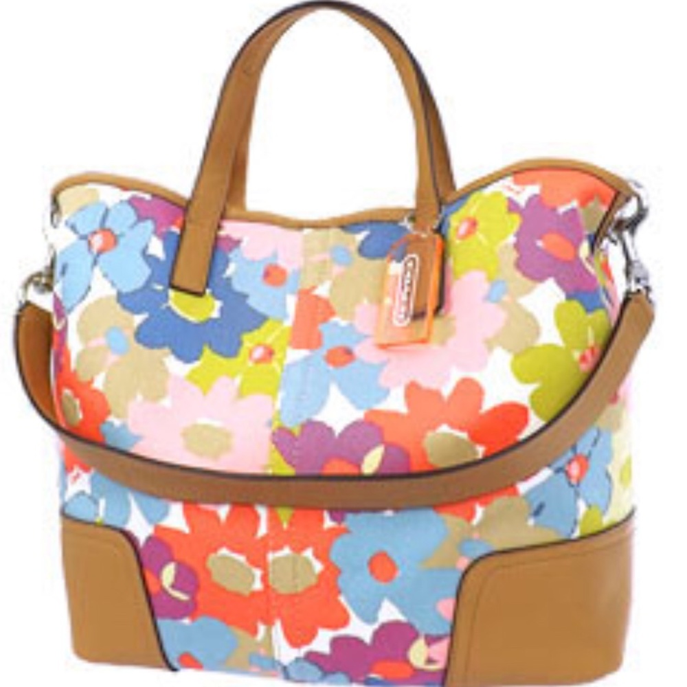 COACH HADLEY FLORAL PRINT DUFFLE